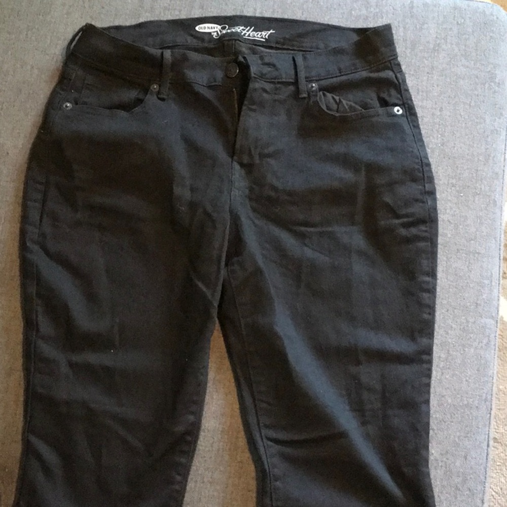 Black sweetheart skinny jeans